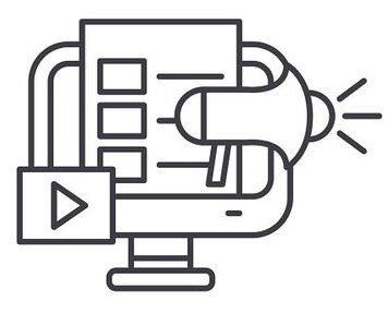 digital marketing line icon concept digital…